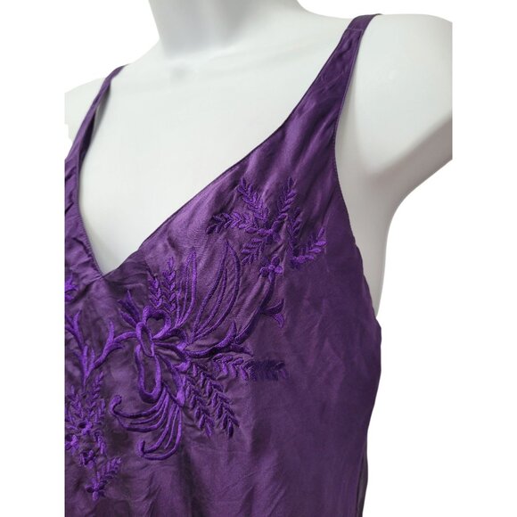 Victoria's Secret 100% Silk Gold Label Purple Sexy Nightie S Vintage Slip Dress - Picture 3 of 15